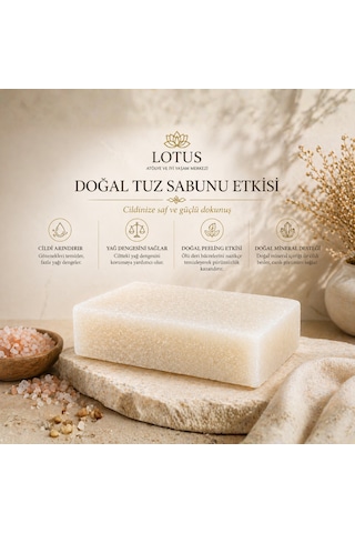 Lotus Arındırıcı & Peeling Etkili Doğal Tuz Sabunu 200 G