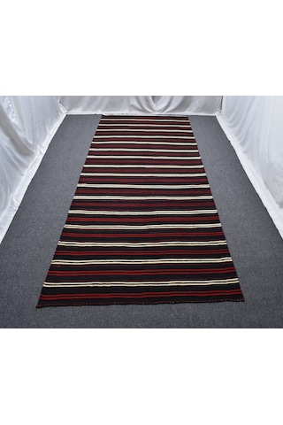 Zehra Abla Halı Yeni El Dokuma İnce Çubuklu Yağcıbedir Balıkesir Yün Kilim 6295