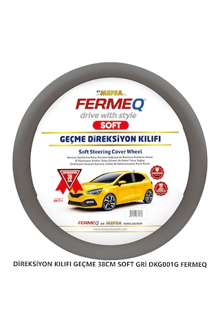 Direksiyon Kılıfı Geçme 38cm Soft Gri Dkg001g Fermeq