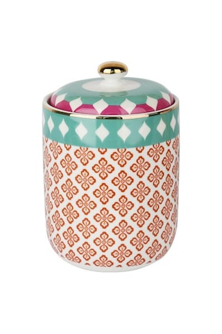 Lucky Art Eliana Bone Porselen Karışık Desenli Kavanoz 16 Cm Lyhd 588