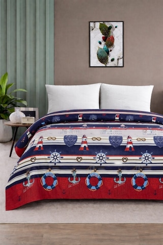 Çift Kişilik Pike Yatak Örtüsü %100 Pamuk 220x230 Lacivert Çift Kişilik Pike Yatak Örtüsü %100 Pamuk 220x230 Lacivert