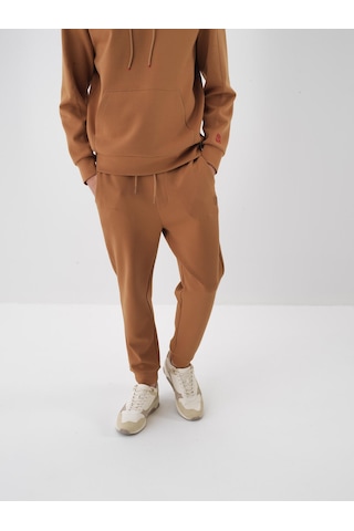 Camel Pamuk Dokulu Regular Fit Sweat Pantolon 380186 Camel