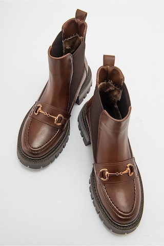 Luvishoes Vesper Taba Tokalı Kadın Chelsea Bot Taba