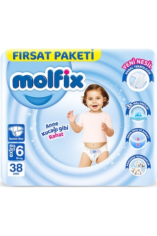 Molfix Fırsat Paketi Extra Large 6 Beden 38 Adet MOL-815197