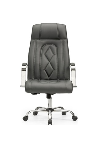Hera2 Bilgisayar Koltuğu Ofis Müdür Büro Çalışma Sandalyesi Siyah Renk Krom Ayaklı Siyah
