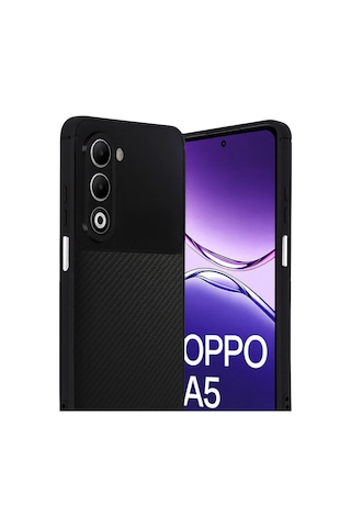 Newface - 102 - Oppo A5 4g Auto Focus Karbon Kapak - Csmo-tex - - Siyah