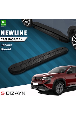 S-dizayn Renault Boreal Newline Siyah Yan Basamak 183 Cm 2025 Üzeri A+ Kalite