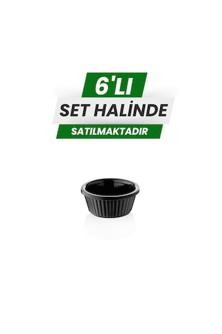 Alezy 527 Göreme Melamin Termostar Yuvarlak Sosluk 7 Cm Siyah