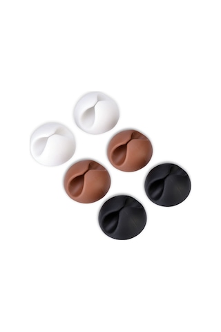 Ofis Masası Kablo Tutucu Kablo Düzenleyici İçin 6 Adet Evrensel Kablo Klipsi