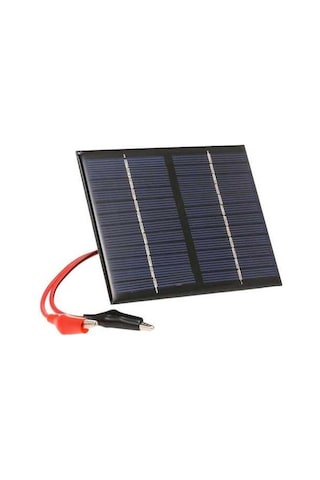 Trendooze 1.5w 12v Polikristal Güneş Paneli + Timsah Kelepçesi, Pratik Bahçe Aydınlatma Ve Acil Işık Çözümü