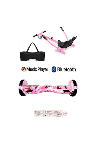 Citymate Elektrikli Kaykay Hoverboard Akıllı Denge 6.5 Inch + Hoverkart + Çanta Extrem Paket D05