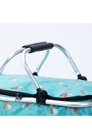 Lıcorıce Katlanabilir Kamp Taşınabilir Buz Torbası Yalıtımlı Öğle Yemeği Kutusu, Açık Saklama Sepeti Mor