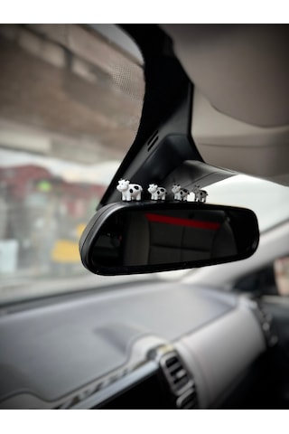 4 Parça Sevimli İnek Ailesi Dikiz Aynası Süsü - İnek Ayna Süsü Araba Süsü Torpido Süsü Oto Aksesuar