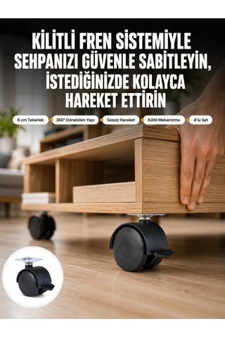 Plentifulsehpa Ve Restoran Arabası İçin Kilitli Ayak 4 Lü Diğer