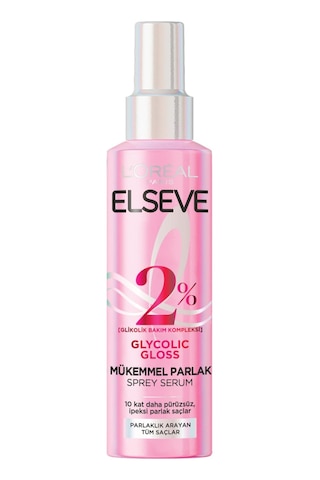 Elseve Glycolic Gloss Mükemmel Parlaklık Veren Saç Bakım Sprey Serum 2 x 150 ML