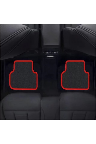 Volkswagen Caddy 2016 - 2020 Siyah Halı Kırmızı Kenar Petek Topuk