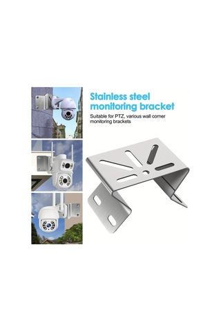 Honeybeeshop Ptz Güvenlik Kameraları İçin Paslanmaz Çelik Duvar Köşe Braketi 270 Açı Beyaz 1 Takım