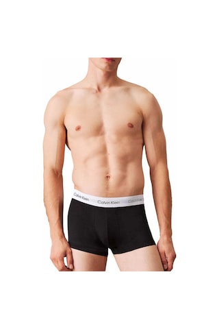 Calvin Klein Erkek Pamuklu Slim Fit Beli Elastik Bantlı Pamuklu 3'lü Siyah Boxer Lv00nb4389-ub1-8729 Siyah