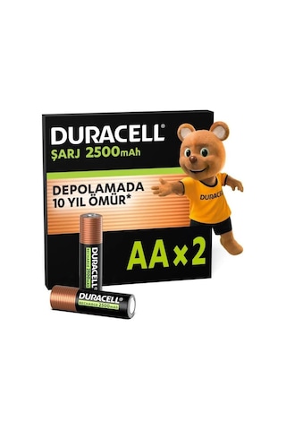 Duracell 2500 Mah Sarjlı Kalem Pıl 2 Lı
