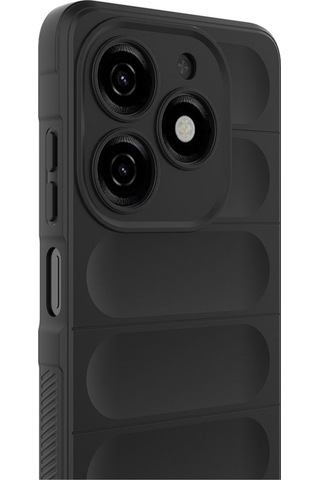 İnfinix Hot 40i Kılıf Esnek Tpu Oyuklu Arka Yüzey Tasarımlı Tuva Etnik Silikon Kapak - Lacivert