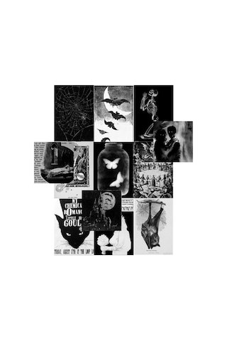 A5 Gothic Grunge Gotik Punk Poster Duvar Kağıdı Seti Asi Estetik Duvar Kolajı Afiş Seti