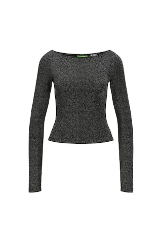 Jack & Jones Kadın Simli Kumaş Crop Top - Sigga Silver