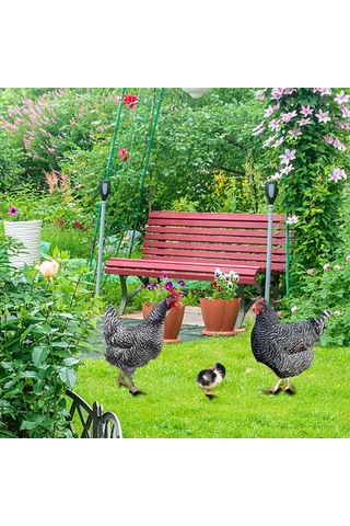 Suntek 3 Tavuk Heykeli Avlu Çim Yard Dekorasyon Için