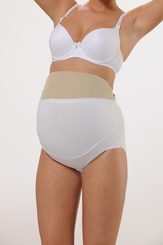 Hmd 1413 3'lü Pamuklu Yüksel Bel Hamile Lohusa Külot - Beyaz Beyaz