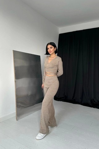 Defymoda Bej Triko Takım Bej