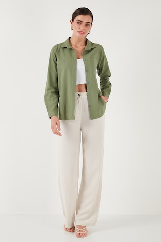 Lela Pamuklu Regular Fit Cepli Bayan Gömlek Cf25S16992 Haki