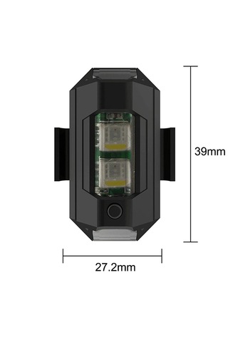 3 Adet Mini Uçak Kanat Led Kablosuz Aircraft Rgb Led Lamba Kablosuz Mini Çakar Usb Şarjlı Renkli