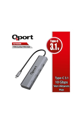 Qport Q-tuc06 Type-c To 4 Port Type-c Coklayıcı