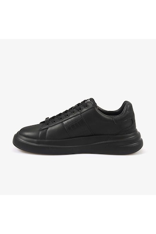 Guess Elba Deri Karışımlı Erkek Sneaker Ayakkabı Fmfeallep12 Siyah