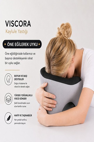 Kaylule Yastığı Şekerleme Ve Nap Yastığı, Boyun, Kol Ve Yüz Destekli Ergonomik Dinlenme Yastığı