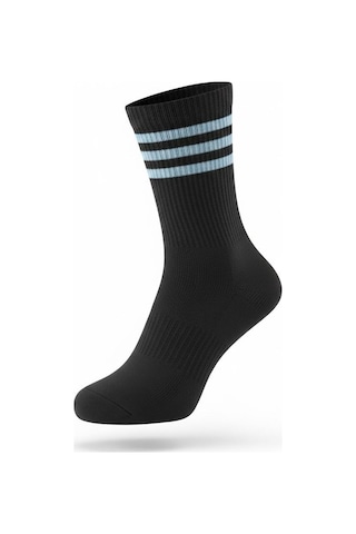 Plus Scorpion Unisex Tenis Çorabı 3 Lü Set Pamuklu, Nefes Alabilir, Günlük & Spor Kullanımına Uygun Siyah Çorap Siyah