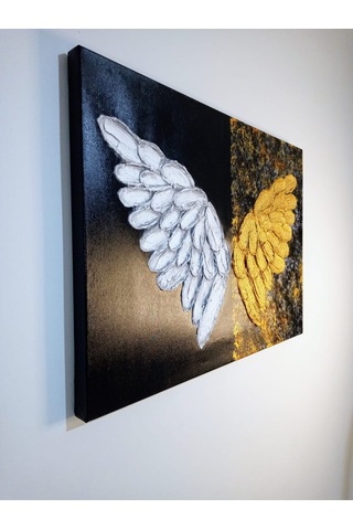 El Yapımı Melek Kanatlı Rölyef Tablo 50x70