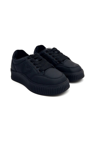 Guja 25k419 Kadın Hakiki Deri İçi Polarli Sneaker Ayakkabı Siyah