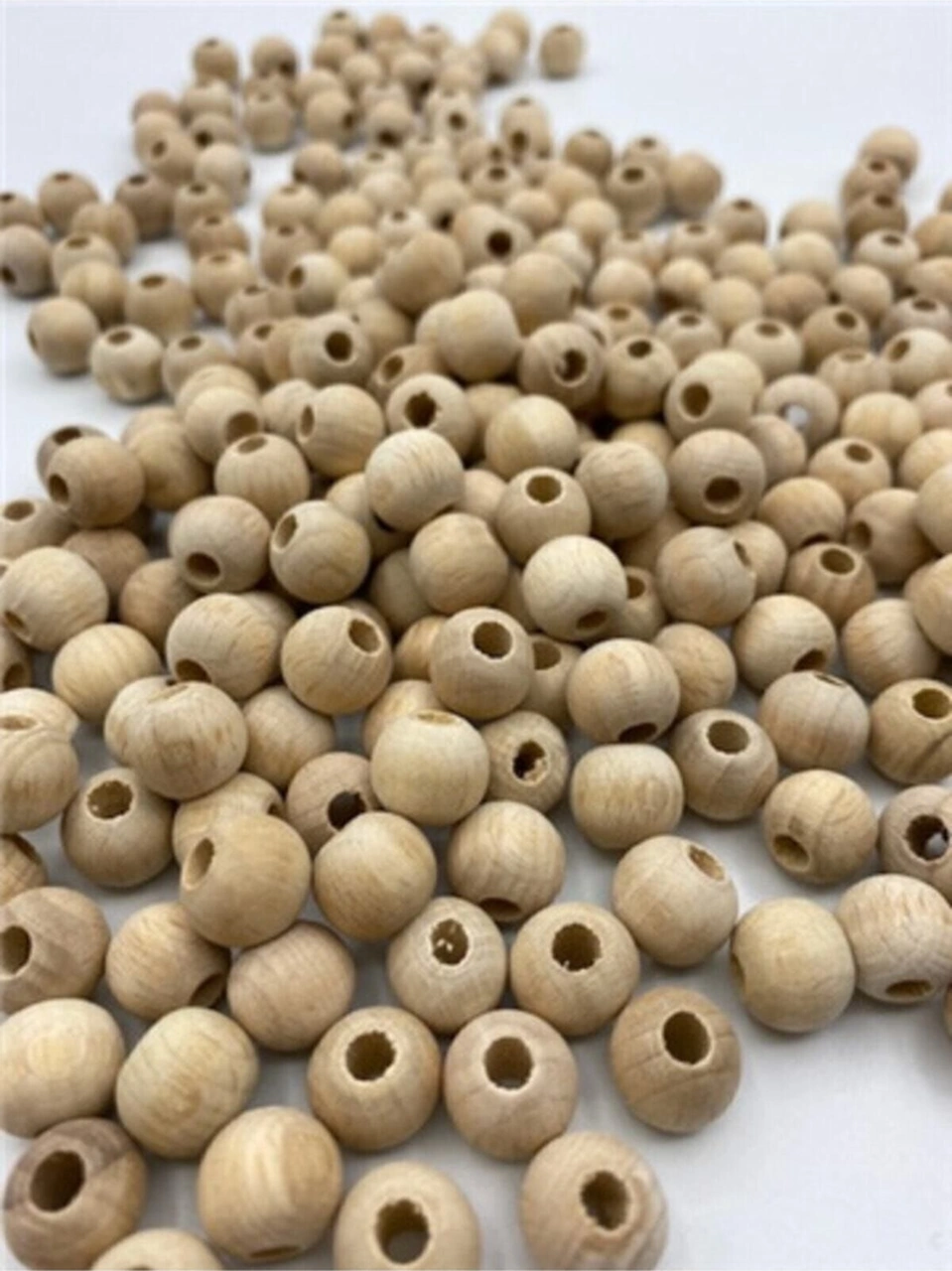 12mm Ham Ahşap Tahta Boncuk 50gr,