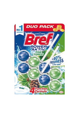 Bref Power Aktiv DuoPack Katı Wc Klozet Blok Çam Kokulu 10'lu 2 x 50 G