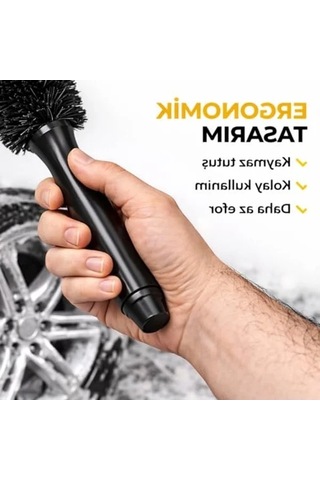 Ergonomik Araç Jant Temizleme Fırçası, İnce Uçlu Tasarım İle Derin Temizlik Sağlar