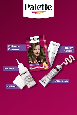 Palette Deluxe Yoğun Renkler 7 - 3 Küllü Yoğun Kumral Saç Boyası (455871819)
