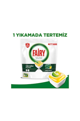 Fairy Hepsi Bir Arada Limon Kokulu Bulaşık Makinesi Deterjanı 120 Tablet