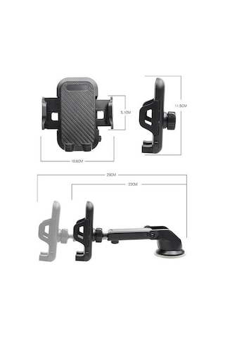 Torima Jx-010 Çok Amaçlı Magnetic Araç Içi Telefon Tutucu Siyah