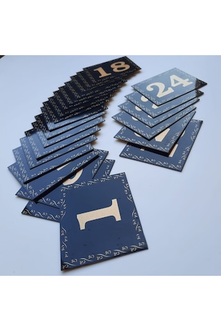 Kapı Numarası 5.5x6.5 Kendinden Yapışkanlı No:1 Den 24’E