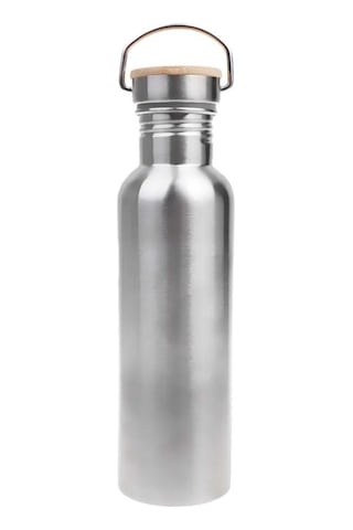 Suntek Geniş Ağızlı Açık Kamp Paslanmaz Çelik Spor Bisiklet Matarası 750 ML Gümüş