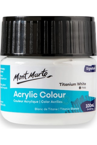 Akrilik Renkli Boya Signature 100ml - Titanium White Çok Renkli