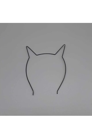 Kedi Kulak Esnek Metal Renkli Taç Seti 4 Adet Çok Renkli