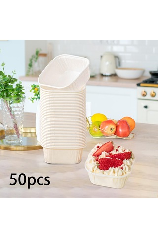 Suntek Yıldönümü Tatil Düğün Beyaz Için 50x Cupcake