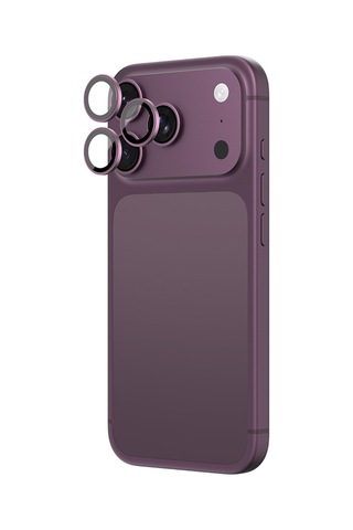 Apple iPhone Uyumlu 18 Pro Max Amazingthing Radix Vision Parlama Önleyici Kamera Lens Koruyucu Aparatlı Mor