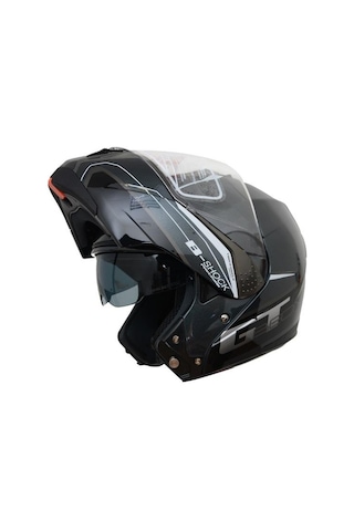 Beon B700 B-Shock Çene Açılır Vizörlü Kask Gri - Siyah